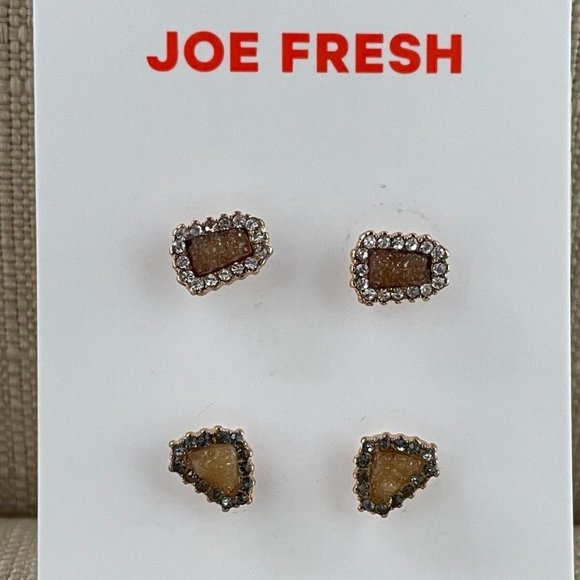 Joe Fresh Women Earrings Stud Ear Jewelry Set of 2 Earrings New - Picture 4 of 9